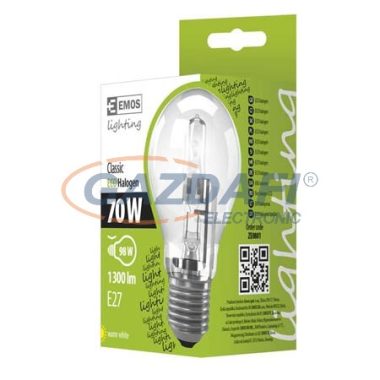 EMOS ZE0801 ECO HALOGÉN IZZÓ A60 DIM 70W E27 WW