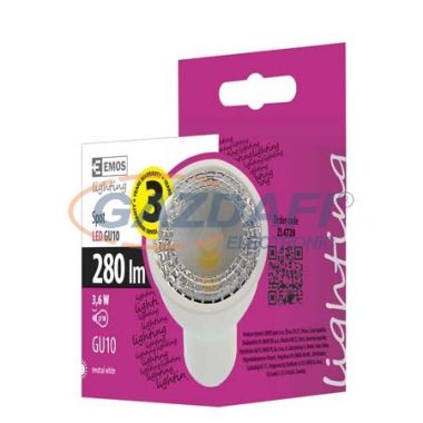 EMOS ZL4720 LED FÉNYFORRÁS PREM MR16 36° 3,6W GU10 NW