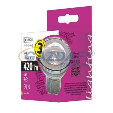 EMOS ZL4740 LED FÉNYFORRÁS PREM MR16 A++ 4W GU10 WW