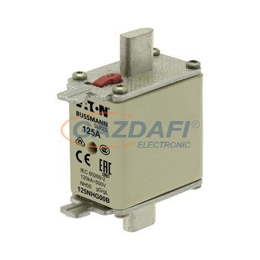 EATON 125NHG00B NH-betét 125A, DIN 00 méret, 500V AC, gG/gL