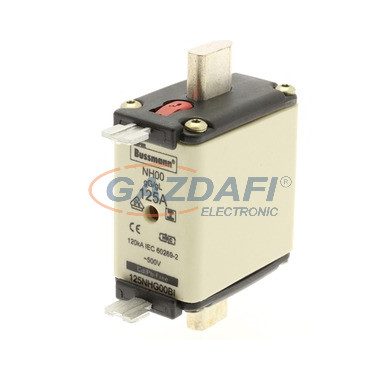 EATON 125NHG00BI NH-betét 125A, DIN 000 méret, 500V AC, gG,szig.fül