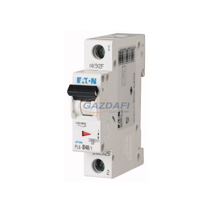   EATON 286549 Kismegszakító, 6kA 1 pólus 40A, D karakterisztika, PL6-D40/1