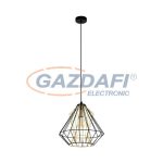 EGLO 43118 Függeszték E27 1x60W fekete/réz Dreadfort