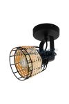 EGLO 43324 Fali E27 1x40W fekete/rattan Anwick