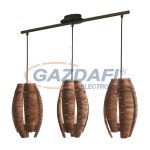 EGLO 91012 függeszték E27 3*60W átmérő 70cm barna Mongu