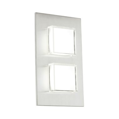 EGLO 93365 Kültéri LED fali 2x2,5W 320lm 15*25*5,5cm nemesacél IP44 Pias