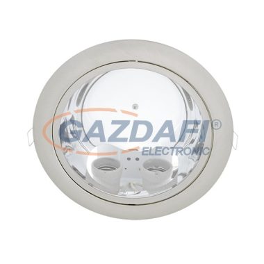 ELMARK 92202LEDW/SN "GL202E" süllyesztett mélysugárzó szett két LED rúddal, E27, 2x9W, 230V, 2x750lm, 4000K, szatén nikkel, IP44, d=226mm, A++ - A, 30000h