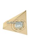 ELMARK 92255/G "SIM-255" falon kívüli hidegtükrös spot lámpatest, G4, JC, 20W, 12V, arany, 130x130x40mm, A++-E