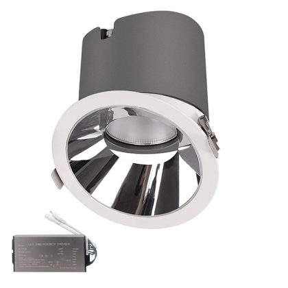   ELMARK 92EL64531230/WHE EL-6453 LED mélysugárzó ВМ 12W 3000K 38° tükröződésgátló méhsejt panellel vészvilágító modullal