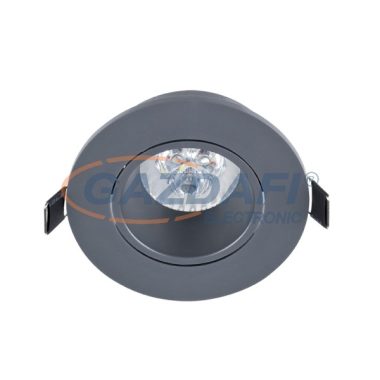 ELMARK 92GUR363WH/GR LED süllyesztett kerek spot lámpa, Power, GU10,6W, 230V, 6400K, 420lm, grafit, műanyag, d=93mm, IP40, A++-A, 30000h