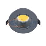   ELMARK 92GUR393WH/GR LED süllyesztett kerek spot lámpa, COB, GU10,7W, 230V, 4000K, 490lm, grafit, műanyag, d=93mm, IP40, A++-A, 30000h