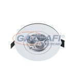   ELMARK 92GUR453WW/W LED süllyesztett kerek spot lámpa, Power, GU10,3W, 230V, 2700K, 180lm, fehér, műanyag, d=90mm, IP40, A++-A, 30000h