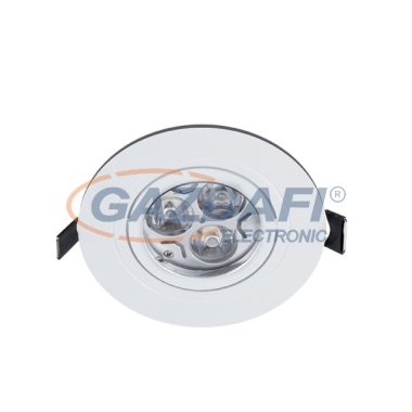 ELMARK 92GUR453WW/W LED süllyesztett kerek spot lámpa, Power, GU10,3W, 230V, 2700K, 180lm, fehér, műanyag, d=90mm, IP40, A++-A, 30000h