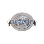   ELMARK 92GUR553WW/SN LED süllyesztett kerek spot lámpa, Power, GU10,3W, 230V, 2700K, 180lm, szatén nikkel, fém, d=93mm, IP40, A++-A, 30000h