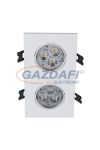 ELMARK 92GUSD353WW/W LED süllyesztett szögletes spot lámpa, Power, GU10, 2x3W, 230V, 2700K, 360lm, fehér, műanyag,, 93x173mm, IP40, A++-A, 30000h