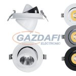   ELMARK 93TLOM180CW/BL "TL180" LED süllyesztett spot lámpa, billenthető, 20W, 230V, 6400K, 1600lm, fekete, IP40, A++-A