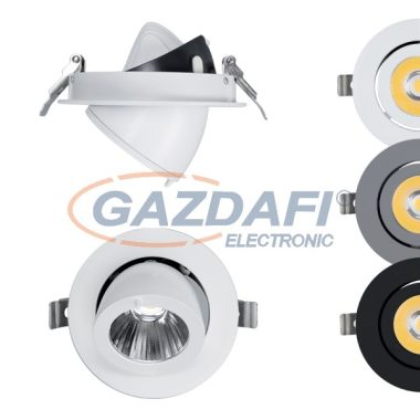 ELMARK 93TLOM180CW/BL "TL180" LED süllyesztett spot lámpa, billenthető, 20W, 230V, 6400K, 1600lm, fekete, IP40, A++-A