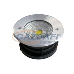   ELMARK 96RAY10 LED talajlámpa, Epistar LED, 10W, 230V, 800lm, 5500K, szatén nikkel, d=150mm, IP67, A++-A