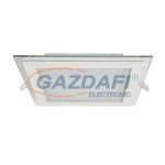   ELMARK 99LED644E Süllyesztett szögletes LED panel üveg borítással, vészvilágító funkcióval, Epistar SMD, 18W, 230V, 1440lm, 4000-4300K, fehér, 200x200mm, IP40, A++-A, 30000h