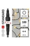 EMOS D1AW02 Standard LED sorolható karácsonyi füzér, 5 m, kültéri és beltéri, meleg fehér, időzítő, 0,9 W, 230 V AC, IP44