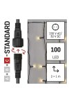 EMOS D1EW01 Standard LED sorolható karácsonyi füzér – fényfüggöny, 1x2 m, kültéri, meleg fehér, időzítő, 1,2 W, 230 V AC, IP44