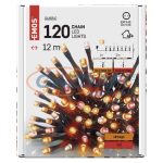   EMOS D4AD01 LED karácsonyi fényfüzér, pulzáló, 12 m, kültéri és beltéri, vintage/piros, időzítő, 3,6 W, 230 V AC, IP44