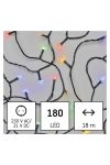 EMOS D4AM09 LED karácsonyi fényfüzér, 18 m, kültéri és beltéri, többszínű, programokkal, 6 W, 230 V AC, IP44