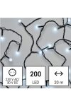 EMOS D5AC03 LED karácsonyi fényfüzér, cseresznye – golyók, 20 m, kültéri és beltéri, hideg fehér, időzítő, 6 W, 230 V AC, IP44