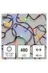 EMOS D5AM07 LED karácsonyi fényfüzér, cseresznye – golyók, 48 m, kültéri és beltéri, többszínű, időzítő, 9 W, 230 V AC, IP44