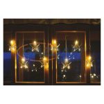   EMOS DCGW02 LED karácsonyi fényfüggöny – csillagok, 45x84 cm, kültéri és beltéri, meleg fehér,  0,6 W, 230 V AC, IP44