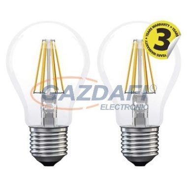 Bec Led EMOS Z74260_2 LED FLM A60 A++ 6W E27 WW 2P