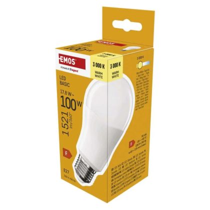   Emos ZL5F62 LED izzó Basic A60 / E27 / 17,8 W (100 W) / 1521 lm / Meleg fehér