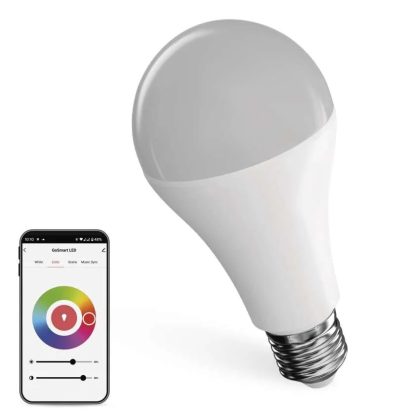   Emos ZQW516R LED izzó GoSmart A65 / E27 / 14 W (94 W) / 1 400 lm / RGB / dimmelhető / WiFi