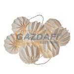   EMOS ZY2129 HOME DECO fényfüzér PAPÍR LAMPION SÁRGA 1.35M, 10LED, 2xAA, időzítő, meleg fehér