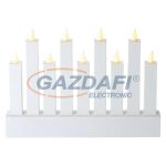   EMOS ZY2210 HOME DECO GYERTYA FEHÉR 25x16.5cm 9LED, 3xAA, időzítő, meleg fehér