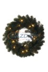 EMOS ZY2244 karácsonyi dekoráció FENYŐ KOSZORÚ 40cm, 20LED, IP20, 2xAA, meleg fehér