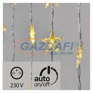 EMOS ZY2263 karácsonyi fényfüzér CSILLAG VILLOGÓ 30LED, 0.9x1.2m, IP44, 230V, időzítő, meleg fehér