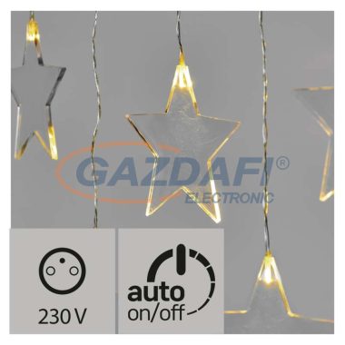 EMOS ZY2264 karácsonyi fényfüzér CSILLAG AKRIL 8LED, 0.84x0.45m, IP44, 230V, időzítő, meleg fehér