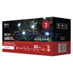   EMOS ZY2285 CONNECT PROFI - karácsonyi fényfüzér 10M, 100LED, IP44, FEKETE GUMI KÁBEL, hideg fehér