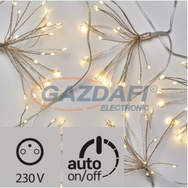 EMOS ZY2353T Tüzijáték fényfüzér 3 méter, 20 LED, IP20, 230V, időzítő, meleg fehér