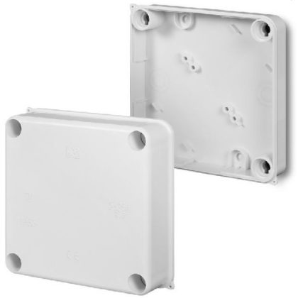   ELEKTRO-PLAST EP-0251-04 junction box with smooth side wall, 135x135x58mm, gray, IP55