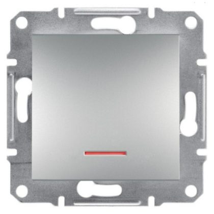   SCHNEIDER EPH1400161 ASFORA Single-pole switch, with indicator light, spring-loaded connection, aluminum