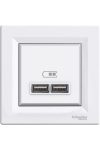 SCHNEIDER EPH2700221 ASFORA Dual USB charger, 2.1A, white