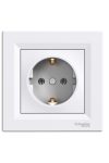 SCHNEIDER EPH2900121 ASFORA 2P + F socket, screw, with frame, white