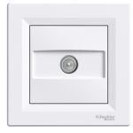 SCHNEIDER EPH3200121 ASFORA TV socket, end cap, 1 dB, white