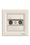 SCHNEIDER EPH3300123 ASFORA TV / R socket, terminal block, 1 dB, beige