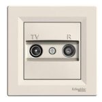   SCHNEIDER EPH3300123 ASFORA TV / R socket, terminal block, 1 dB, beige