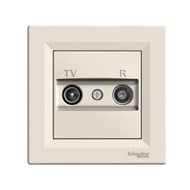 SCHNEIDER EPH3300123 ASFORA TV / R socket, terminal block, 1 dB, beige