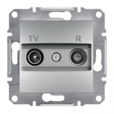 SCHNEIDER EPH3300161 ASFORA TV / R socket, end cap, 1 dB, aluminum