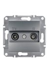 SCHNEIDER EPH3300162 ASFORA TV / R socket, end cap, 1 dB, steel